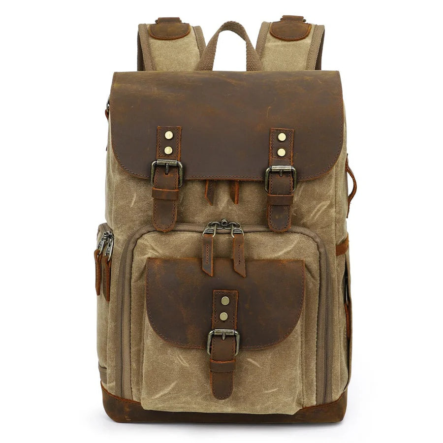 Vintage Canvas Backpack for Camera