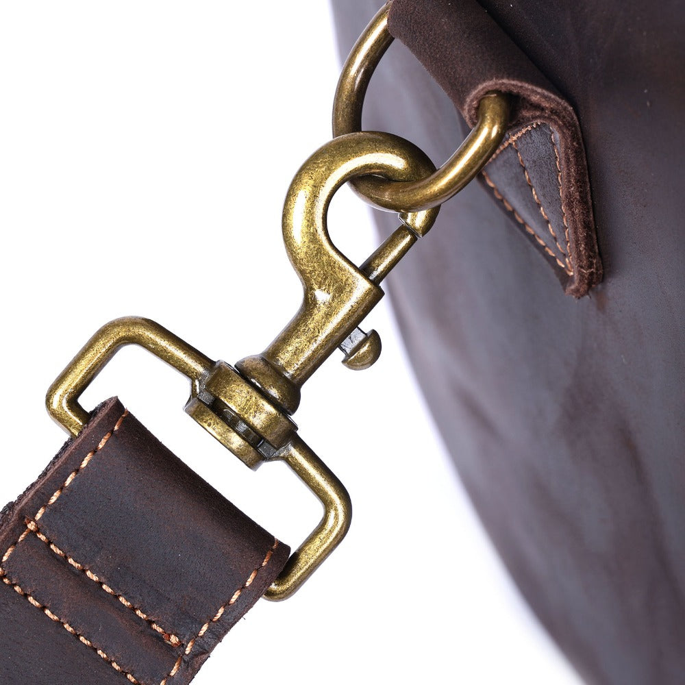 2 Size Retro Leather Traveling Bag