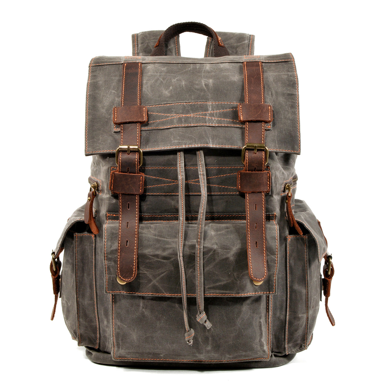Waxed Drawstring Backpack