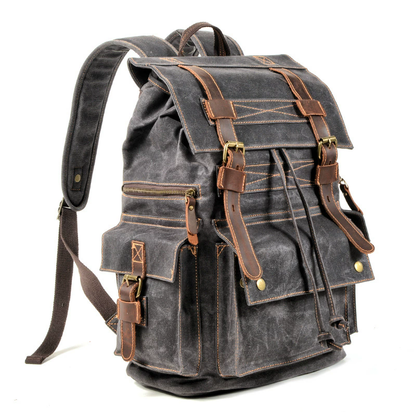 Waxed Drawstring Backpack