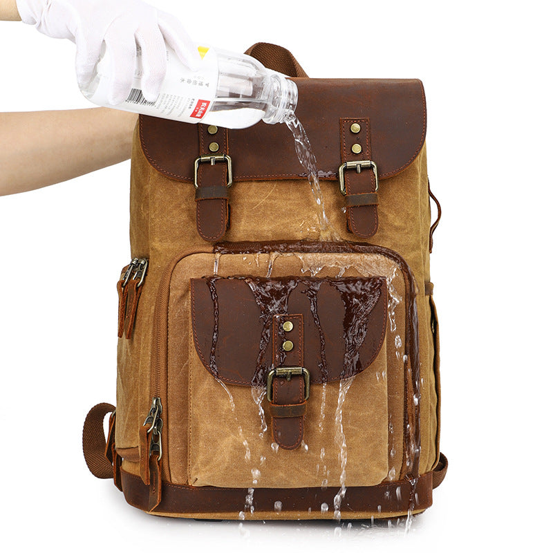 Vintage Canvas Backpack for Camera