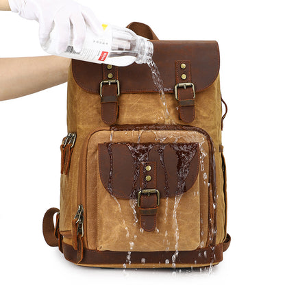Vintage Canvas Backpack for Camera