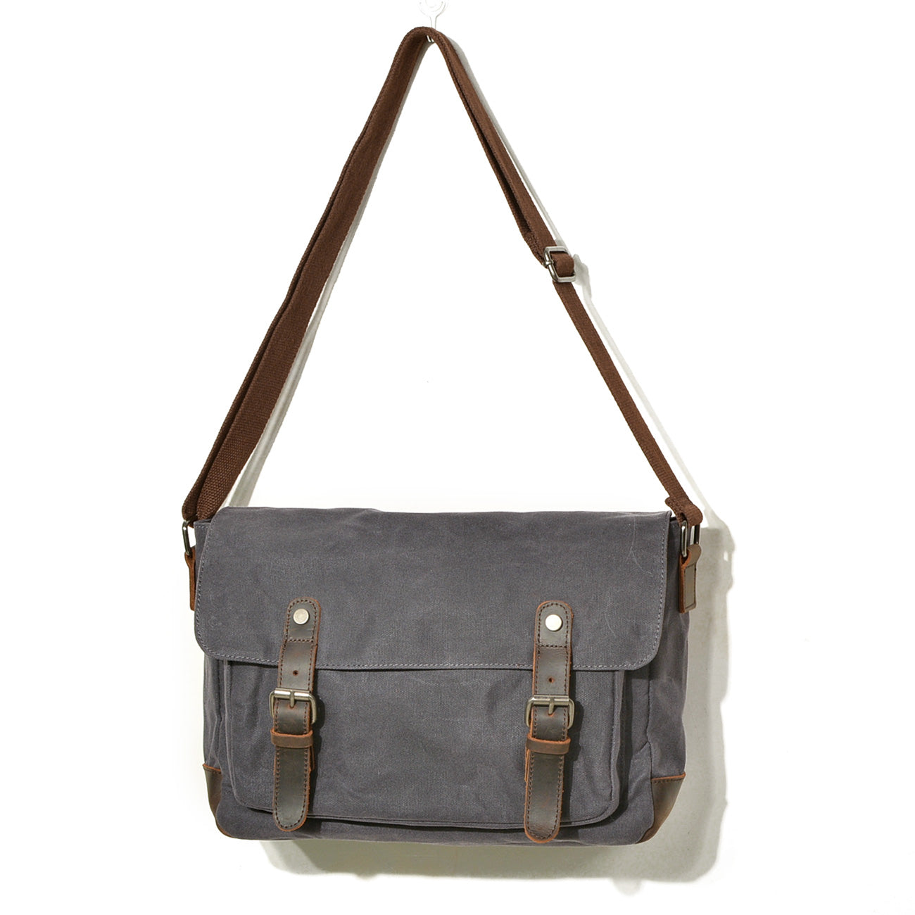 Waxed Messenger Bag for Men