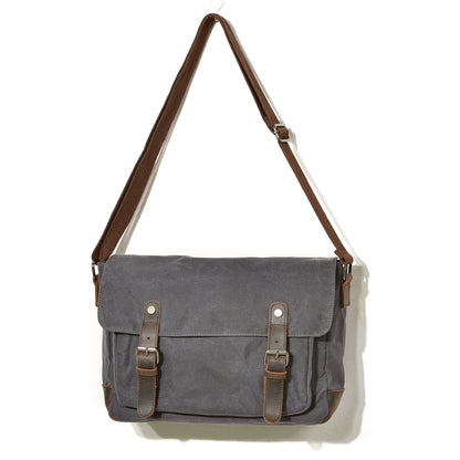 Waxed Messenger Bag for Men