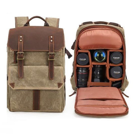Waxed Canvas Camera Bag