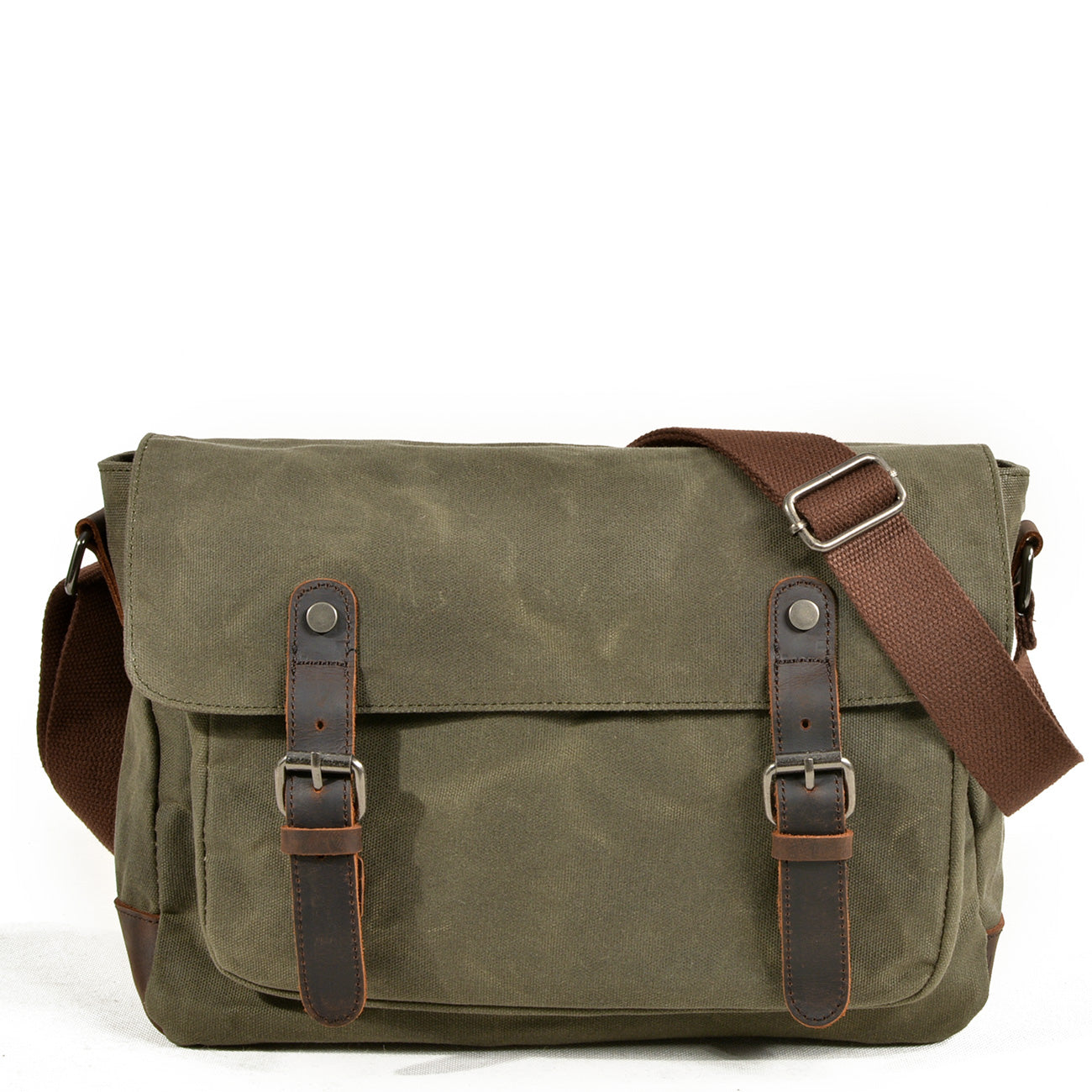 Waxed Messenger Bag for Men