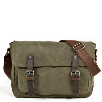 Waxed Messenger Bag for Men