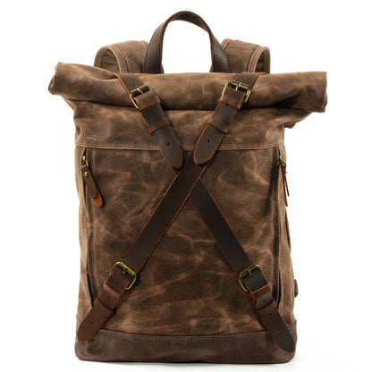 Men's Roll Top Canvas Backpack