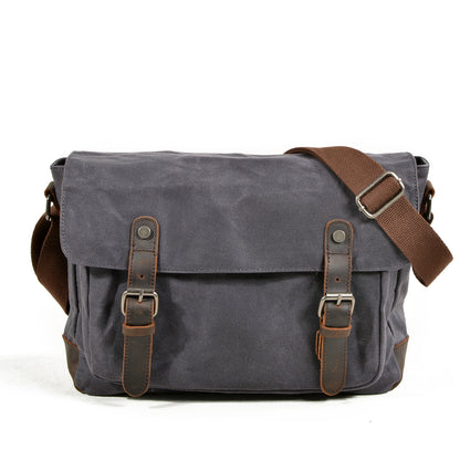 Waxed Messenger Bag for Men