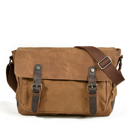 Waxed Messenger Bag for Men