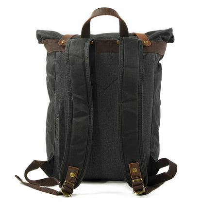 Men's Roll Top Canvas Backpack
