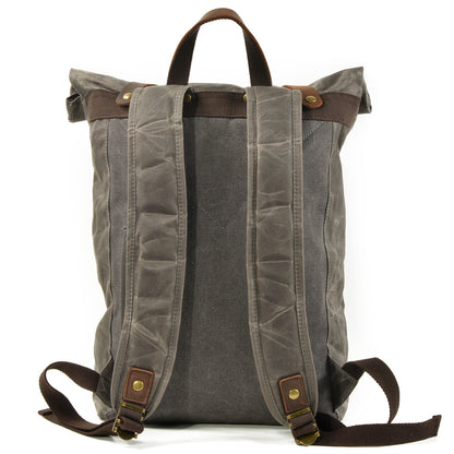 Men's Roll Top Canvas Backpack