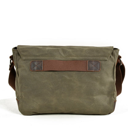 Waxed Messenger Bag for Men