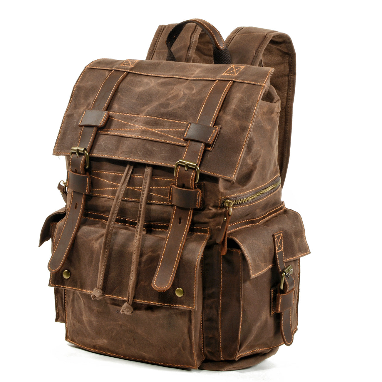 Waxed Drawstring Backpack