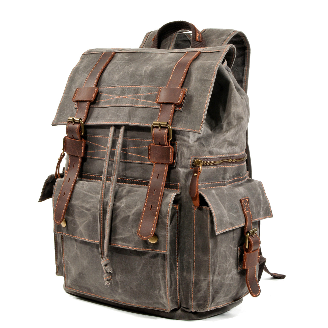 Waxed Drawstring Backpack