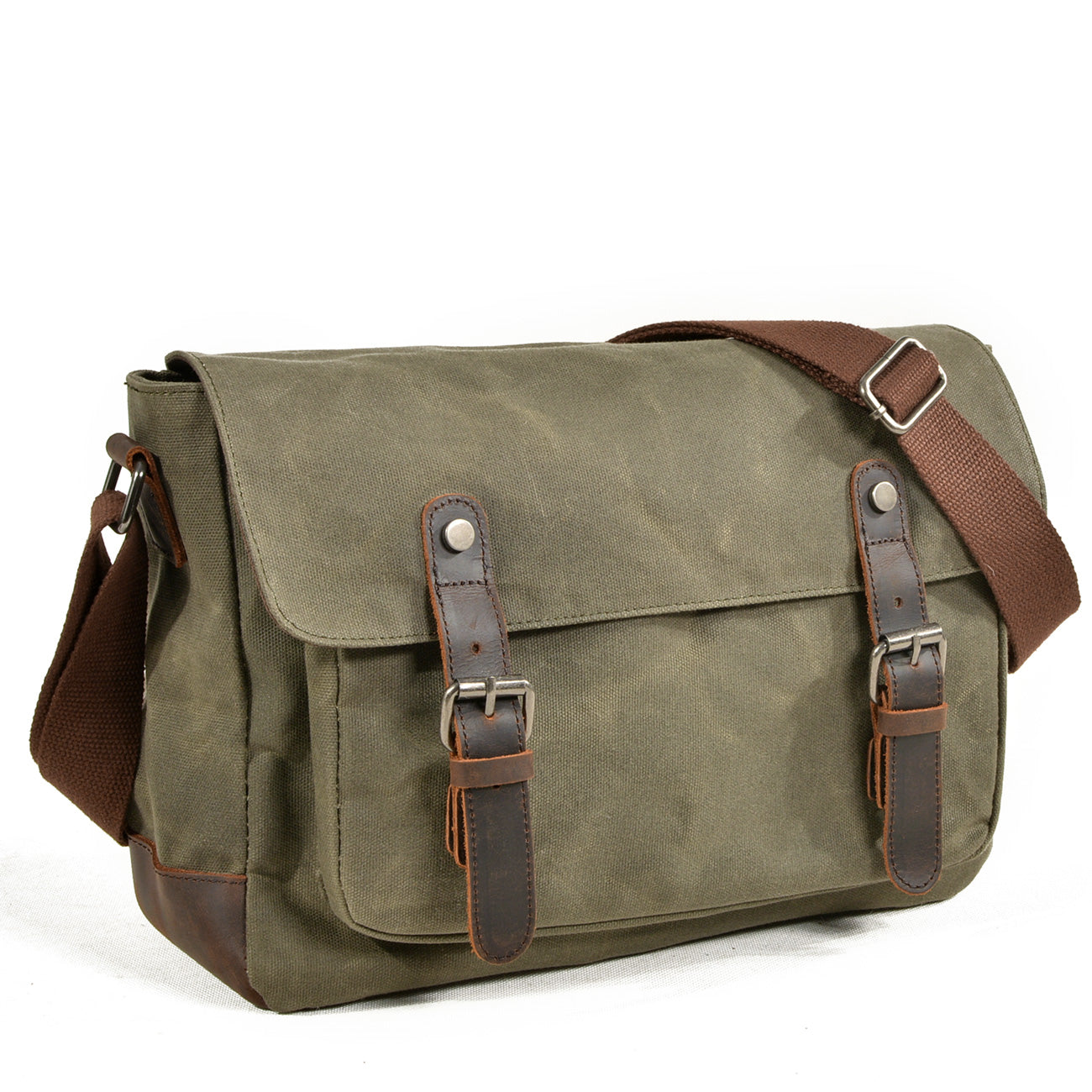 Waxed Messenger Bag for Men