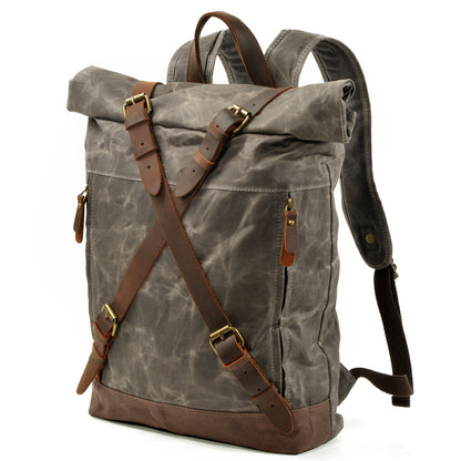 Men's Roll Top Canvas Backpack