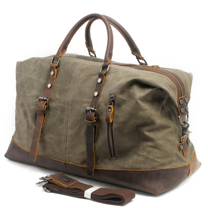 Durable Waxed Canvas Duffle Bag for Men