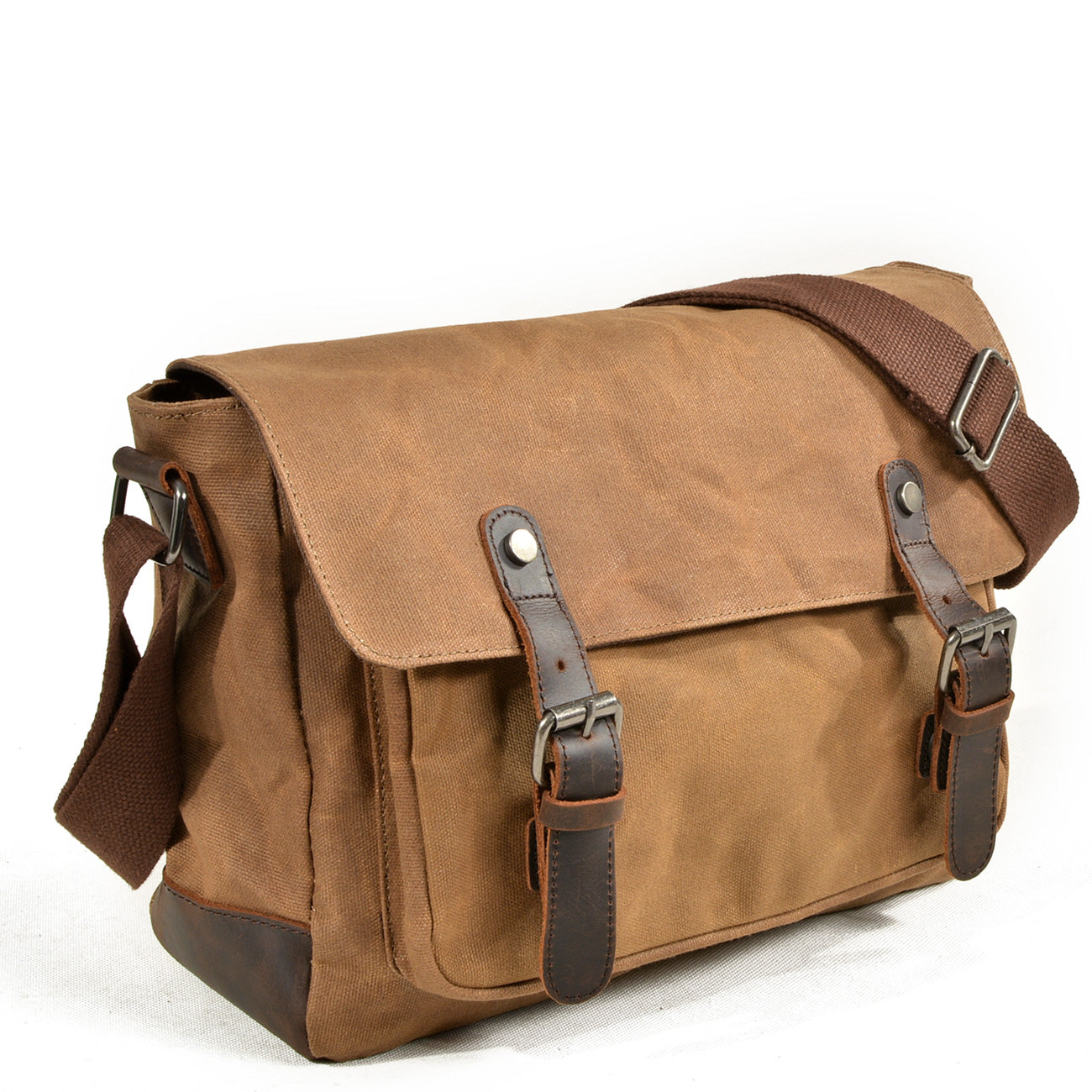 Waxed Messenger Bag for Men