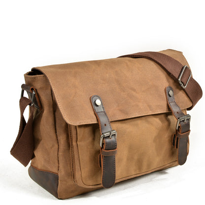 Waxed Messenger Bag for Men