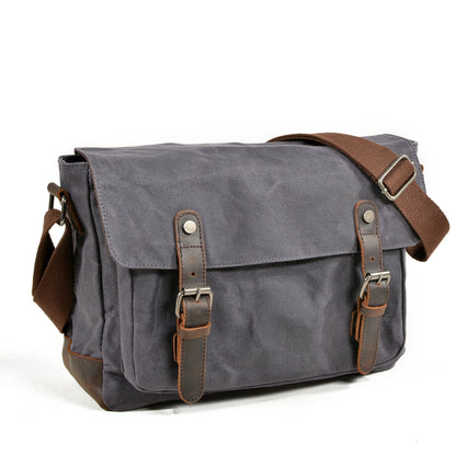 Waxed Messenger Bag for Men