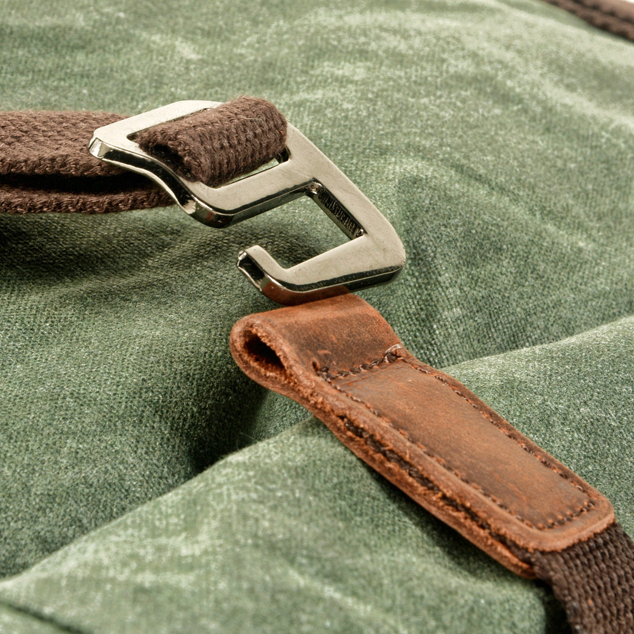 Vintage Canvas Rucksack Roll Top