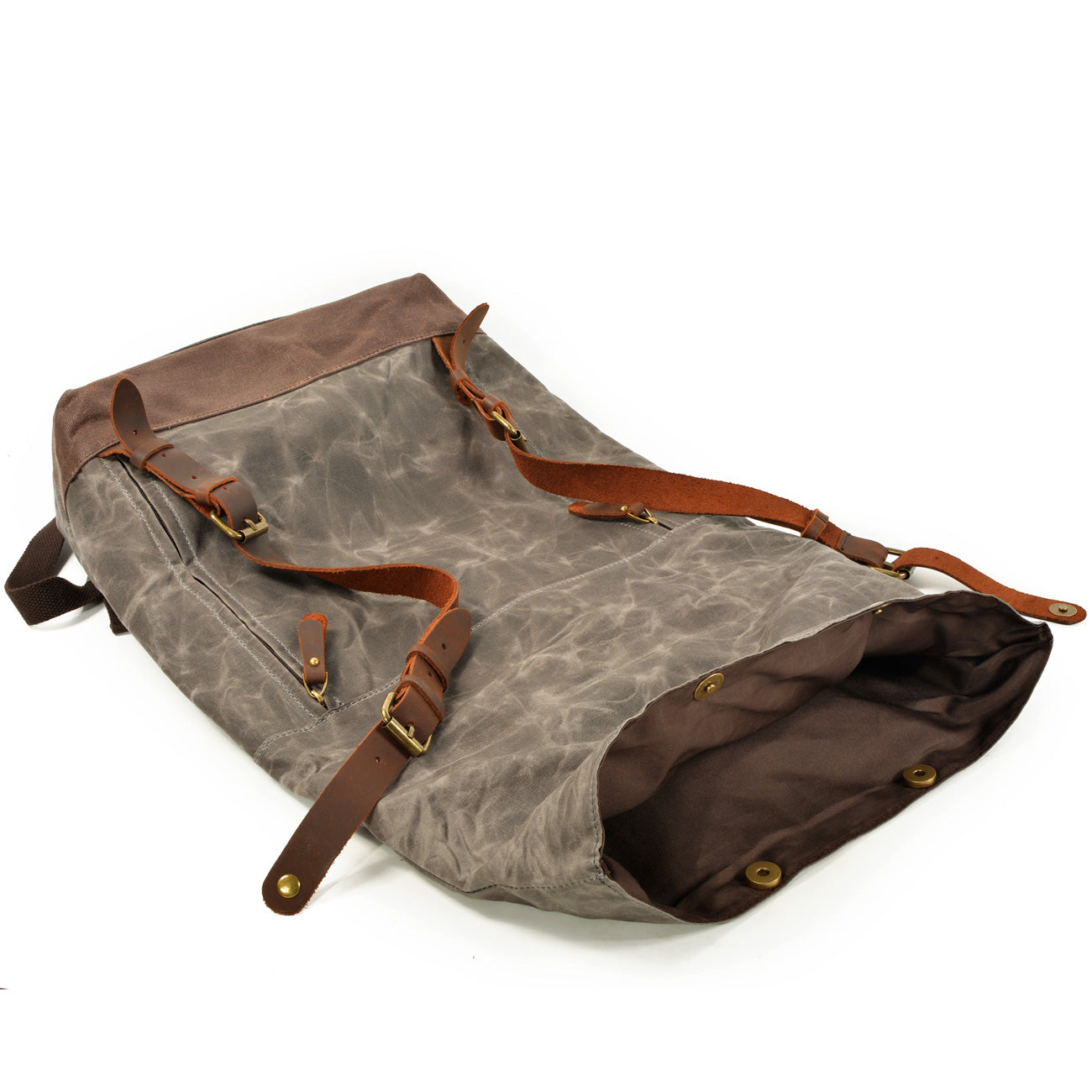 Men's Roll Top Canvas Backpack