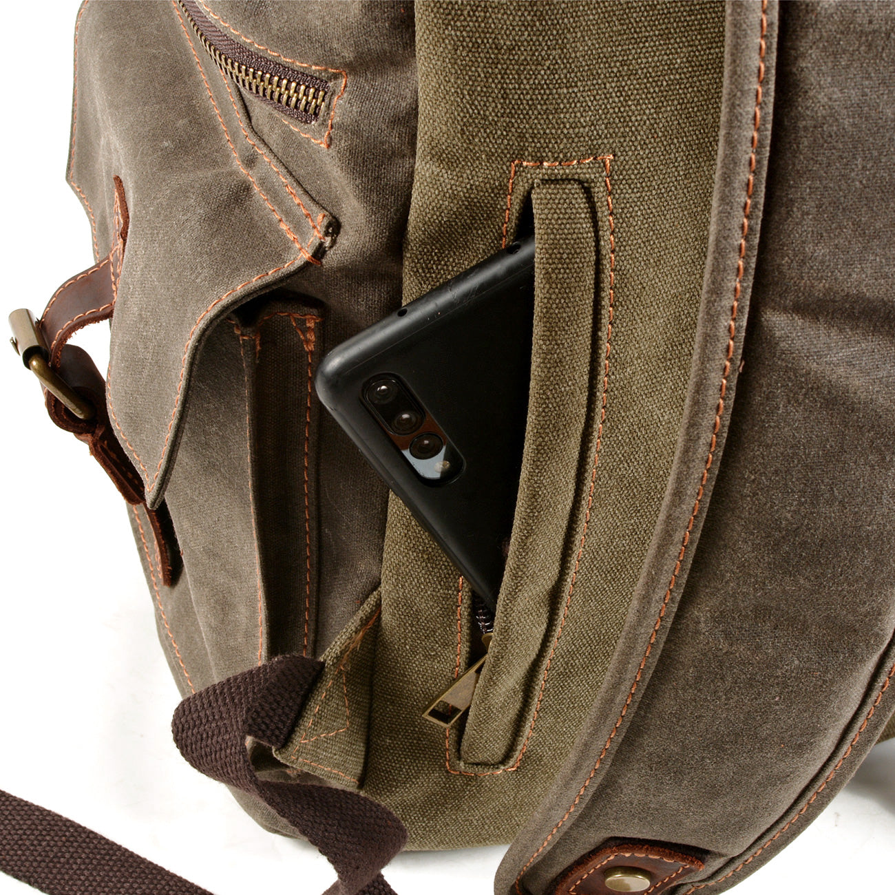 Waxed Drawstring Backpack