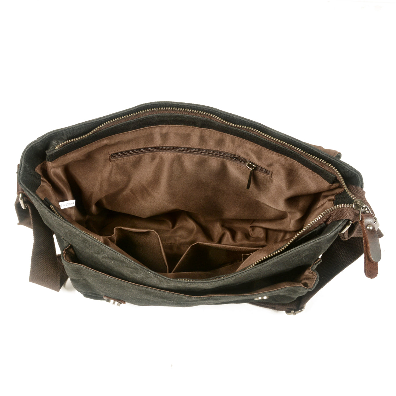 Waxed Messenger Bag for Men