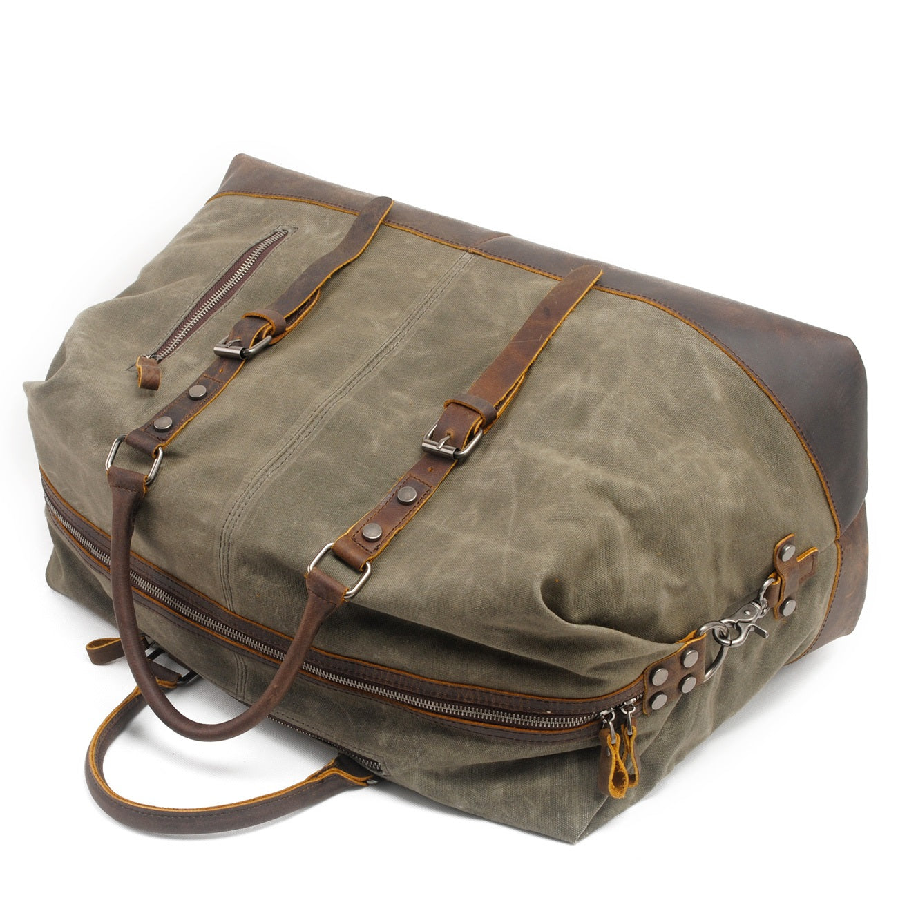 Durable Waxed Canvas Duffle Bag for Men