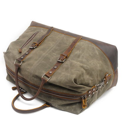 Durable Waxed Canvas Duffle Bag for Men