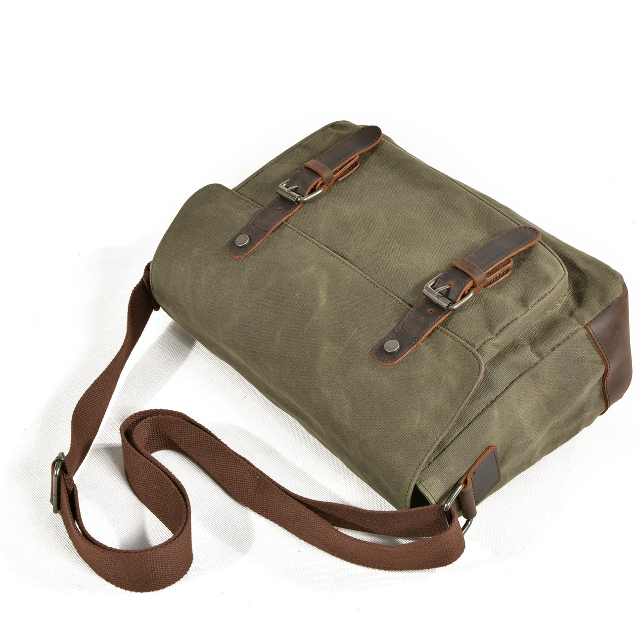Waxed Messenger Bag for Men
