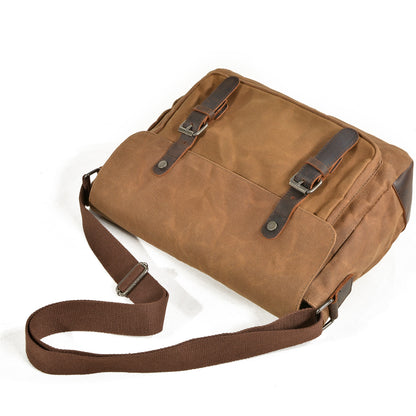 Waxed Messenger Bag for Men