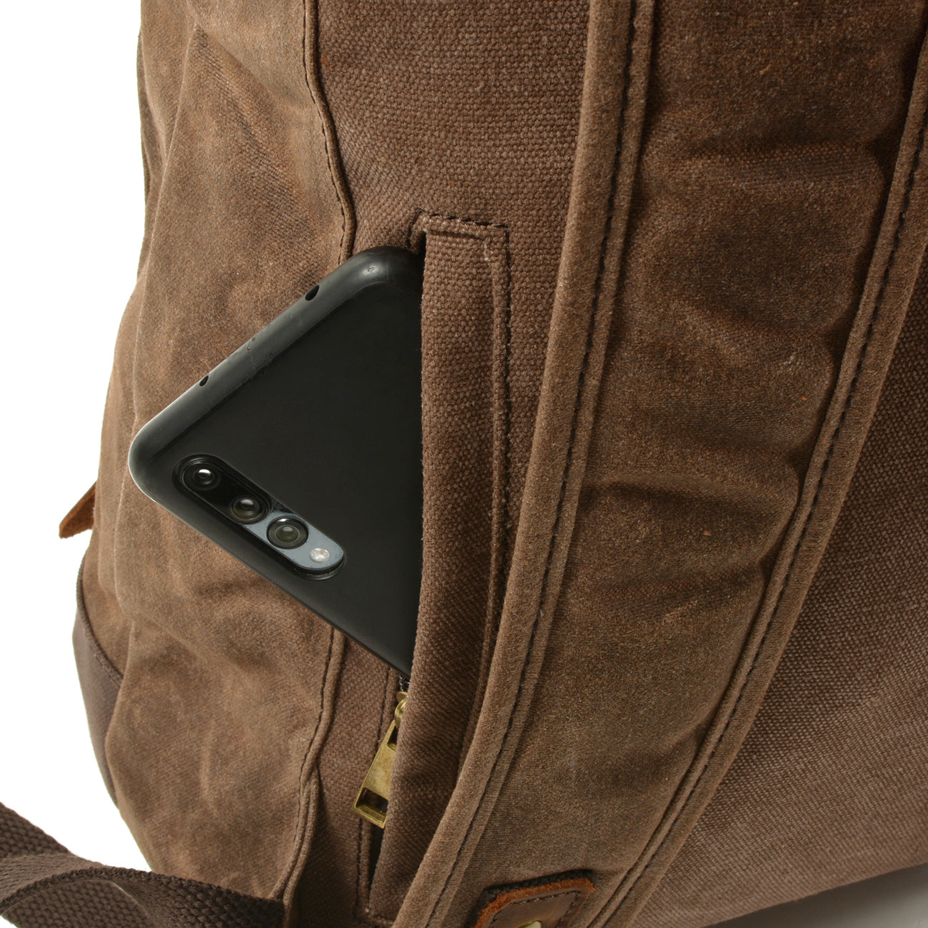 Men's Roll Top Canvas Backpack