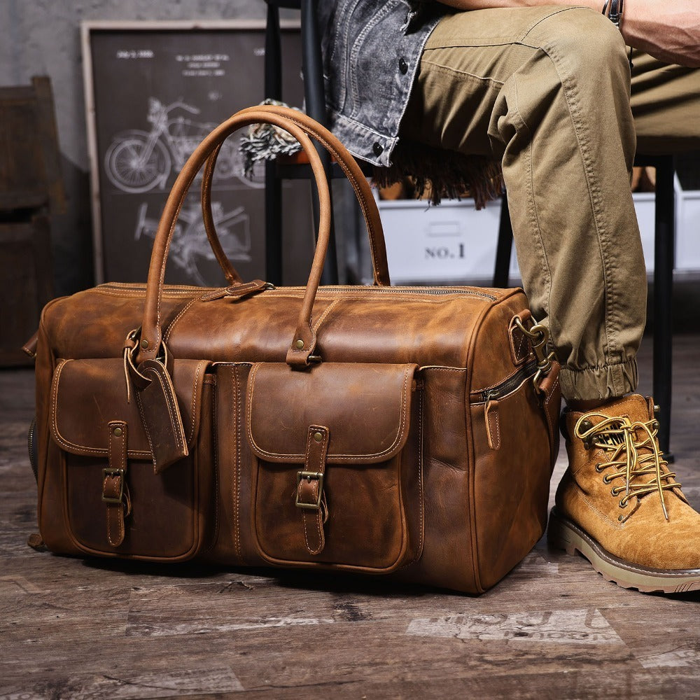 Big Size Leather Duffle Bag