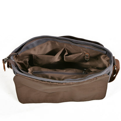 Waxed Messenger Bag for Men
