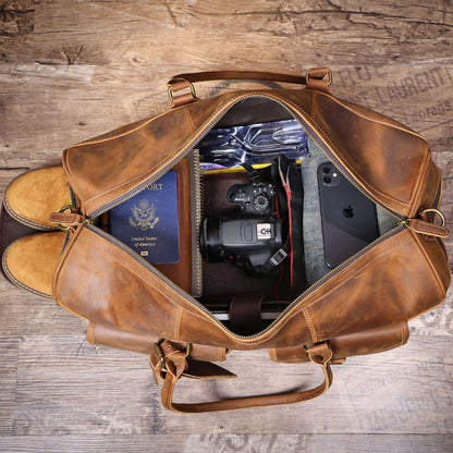 Big Size Leather Duffle Bag