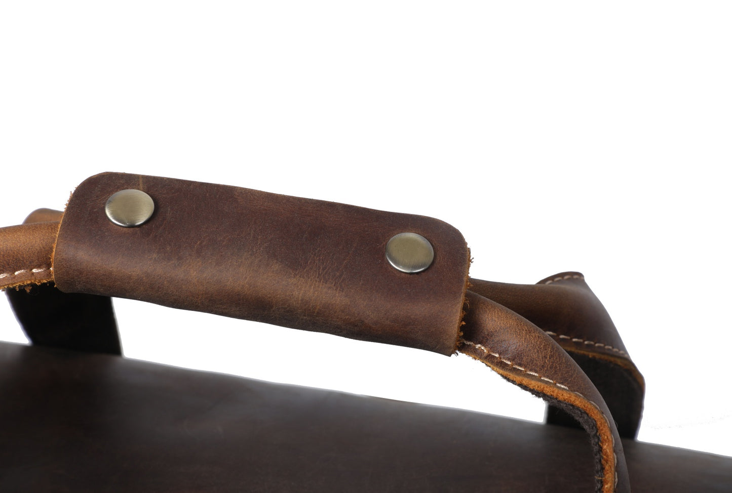 Brown Leather Barrel Bag