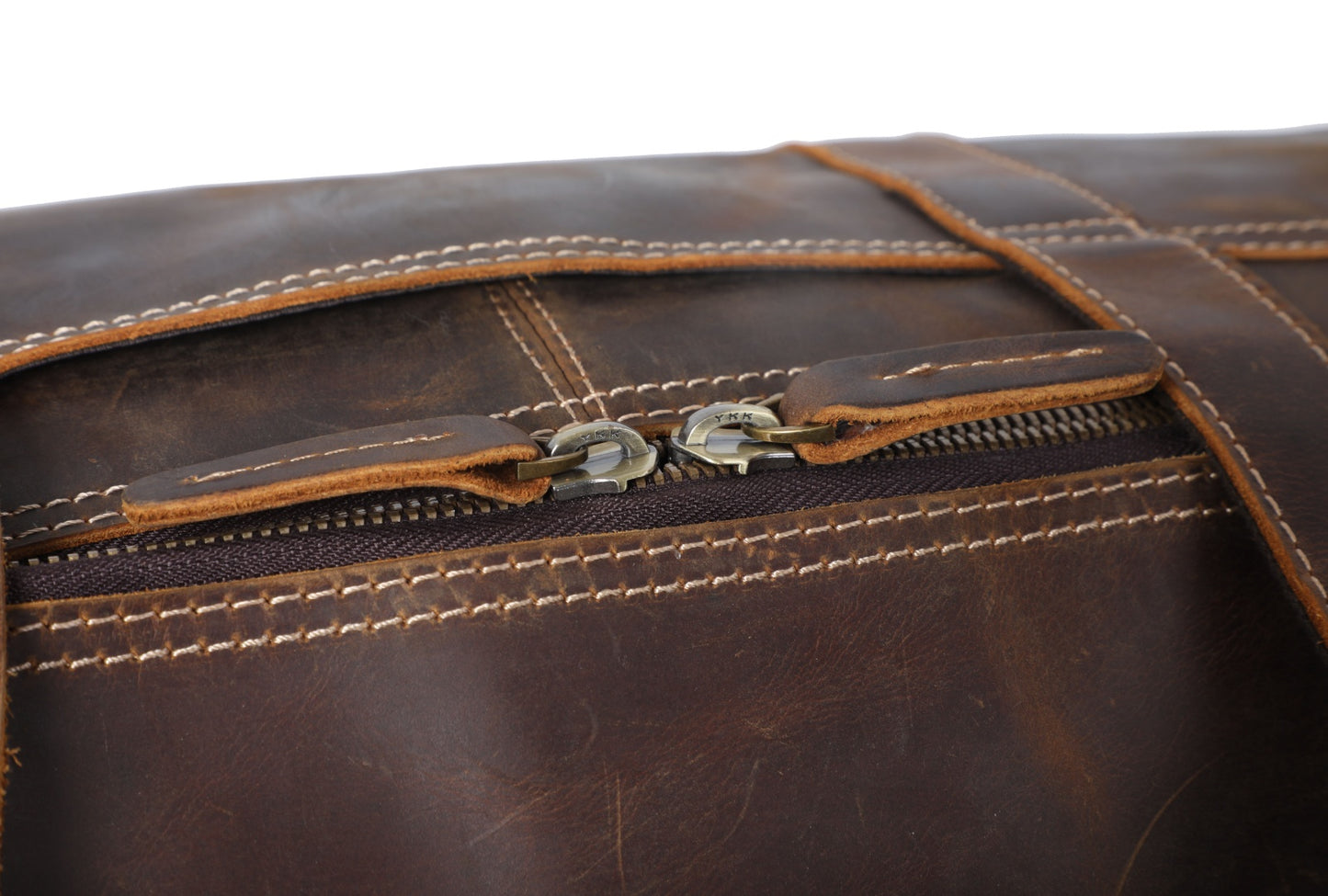 Brown Leather Barrel Bag