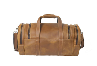 Brown Leather Barrel Bag