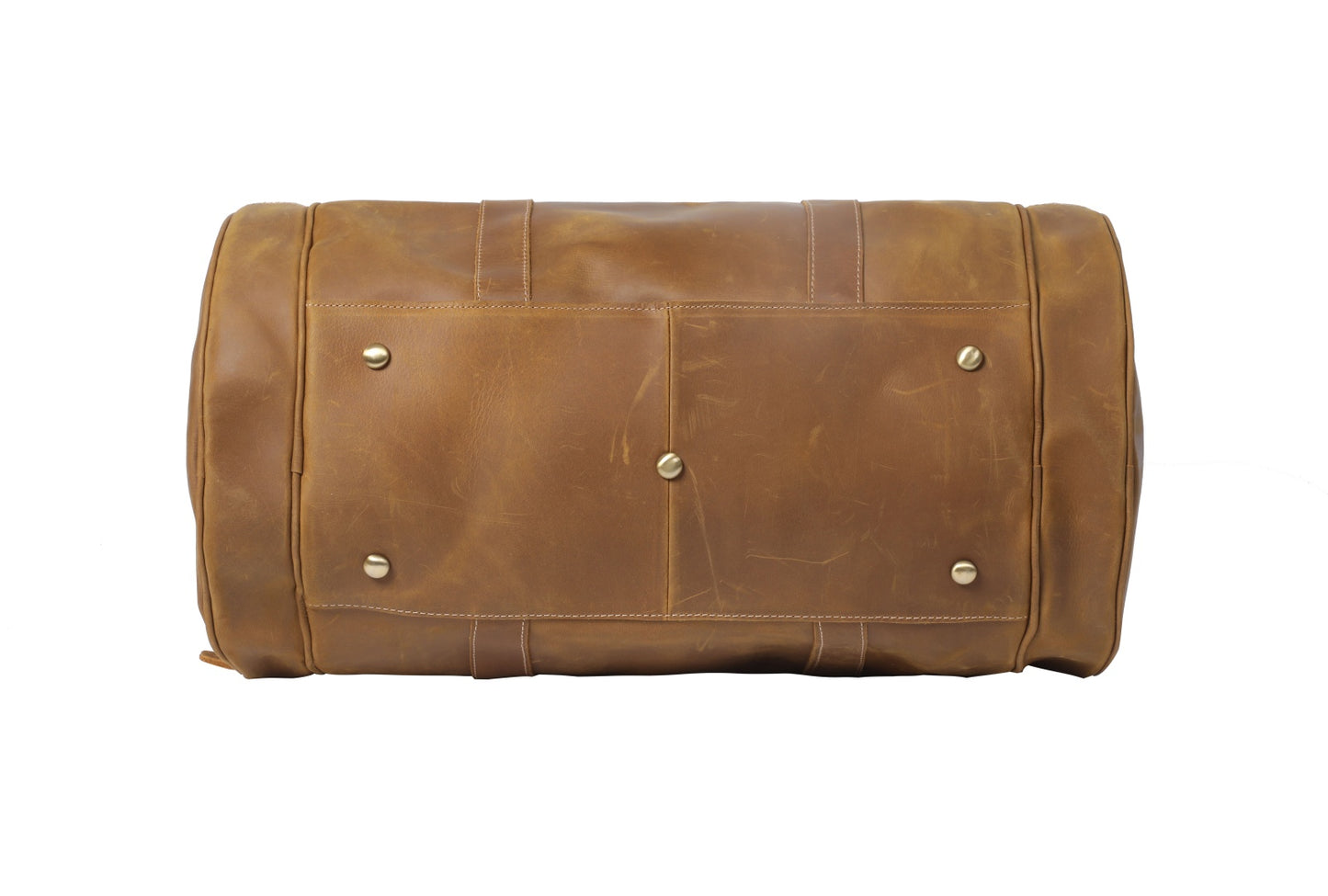 Brown Leather Barrel Bag