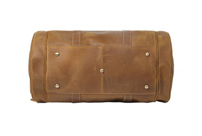 Brown Leather Barrel Bag