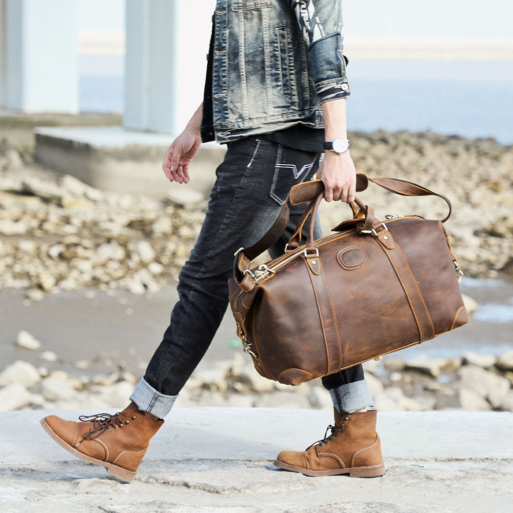 Crazy Horse Leather Weekend Bag