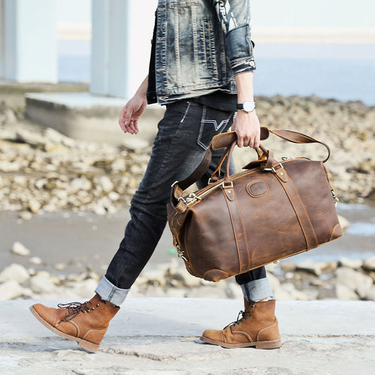Crazy Horse Leather Weekend Bag