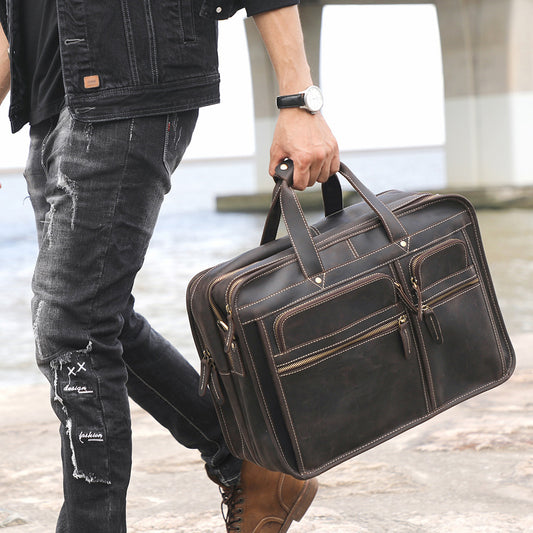 Crazy Horse Leather Briefcase