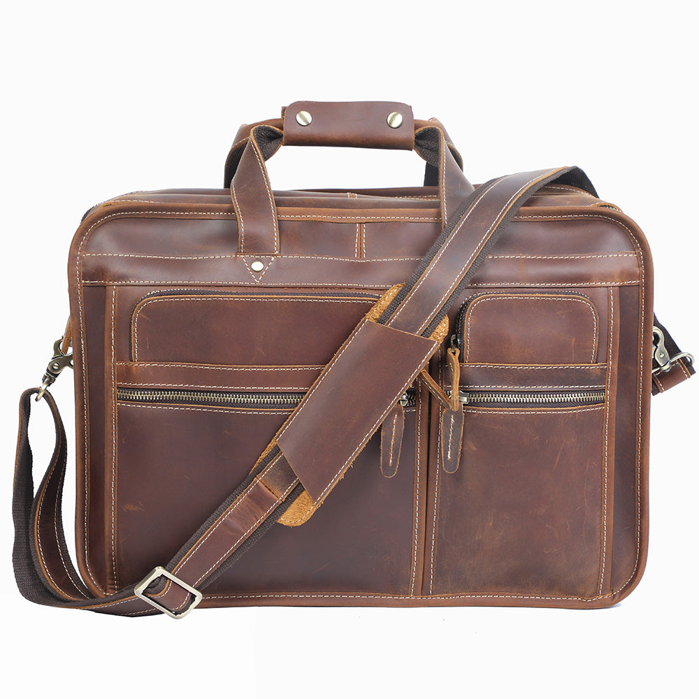 Crazy Horse Leather Briefcase