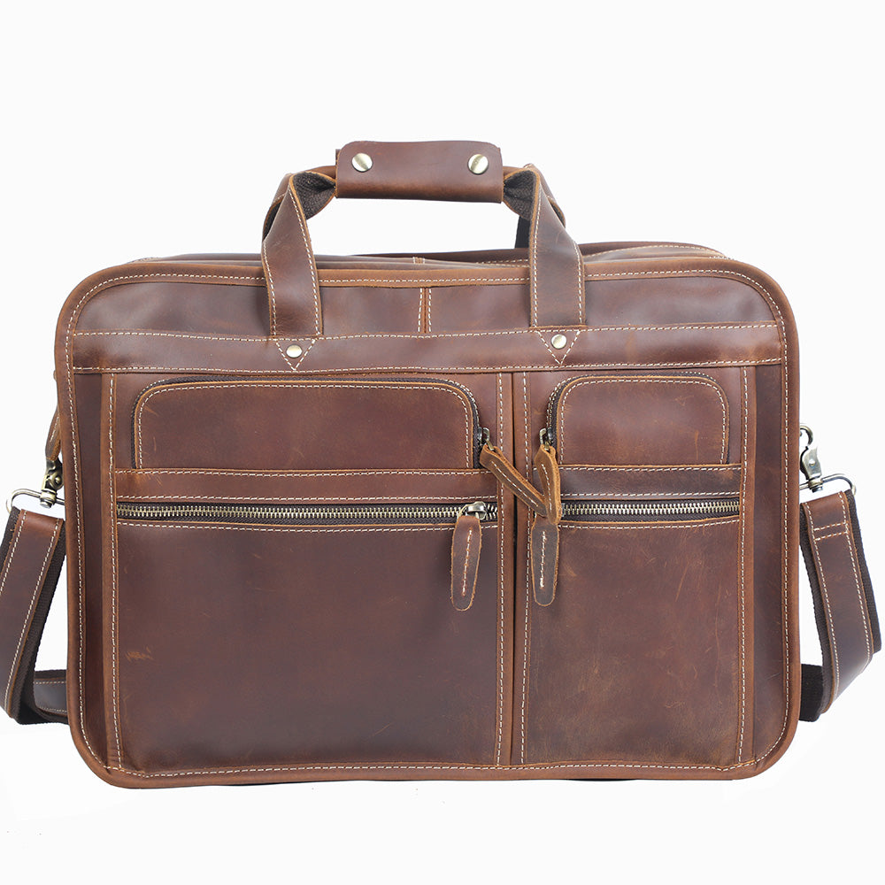 Crazy Horse Leather Briefcase