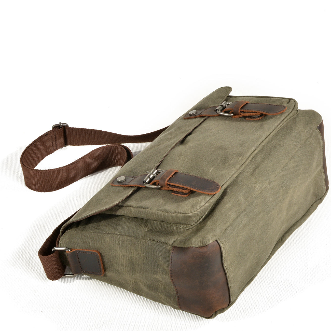 Waxed Messenger Bag for Men