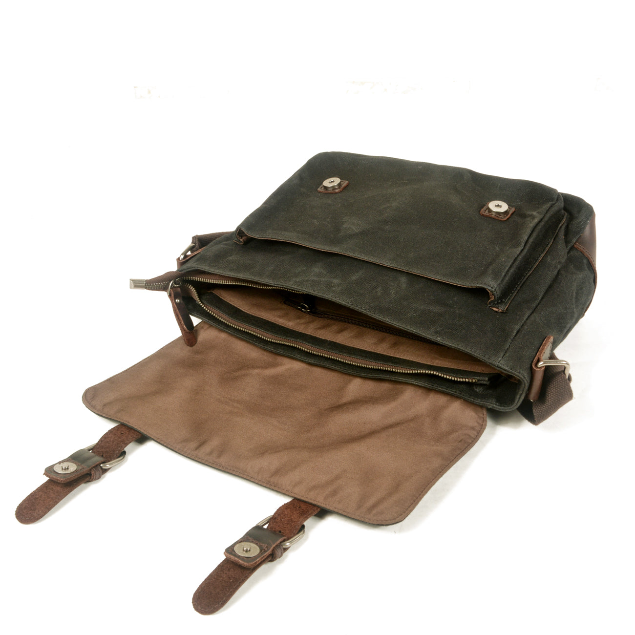 Waxed Messenger Bag for Men