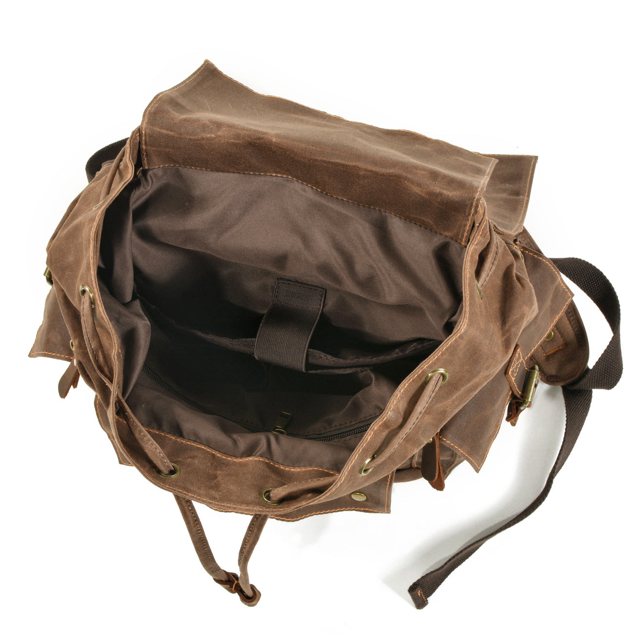 Waxed Drawstring Backpack